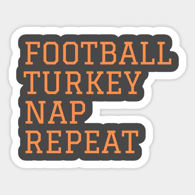 Football Turkey Nap Repeat Sticker by Cosmic Cat